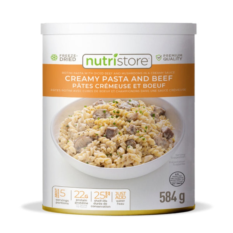 Nutristore Freeze Dried Creamy Pasta and Beef (#10 Can)