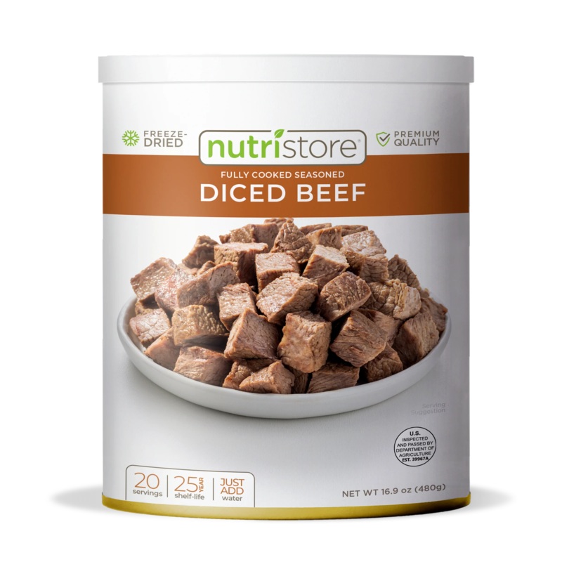 Nutristore Freeze Dried Diced Beef (#10 Can)