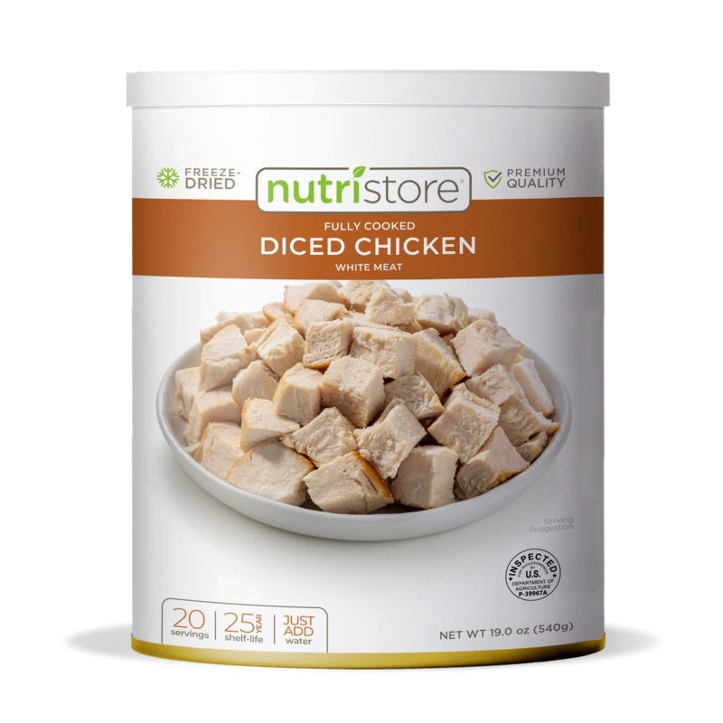 Nutristore Freeze Dried Diced Chicken (#10 Can)
