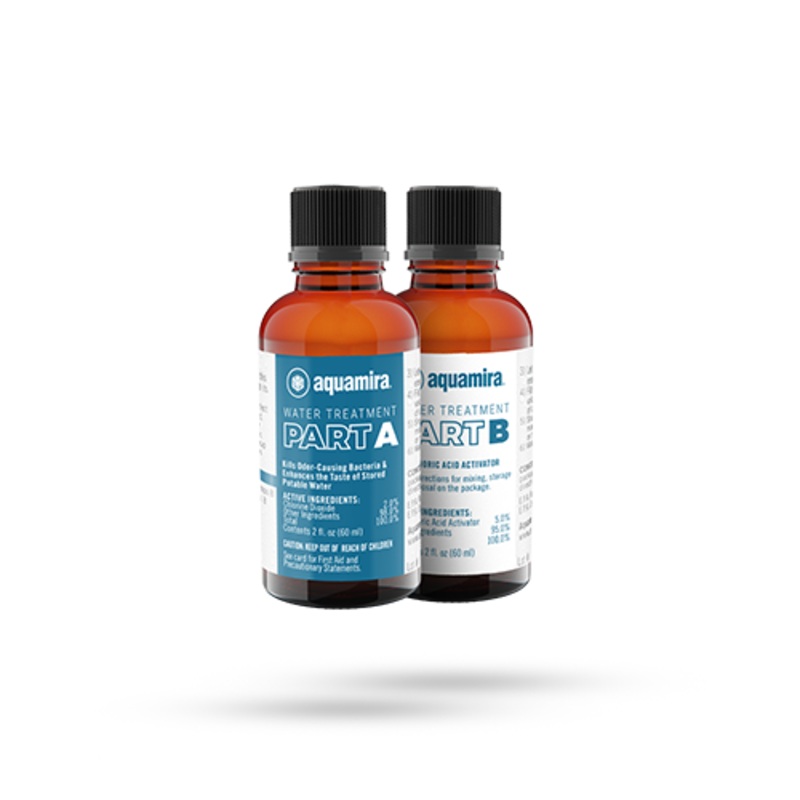 Aquamira Water Treatment System- Glass Bottles (2 oz)