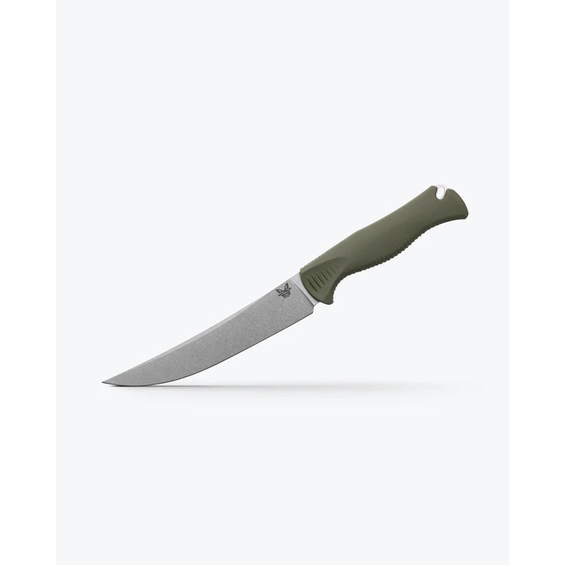 Benchmade Meatcrafter | Dark Olive Santoprene | 6" Trailing Point (15500-04)