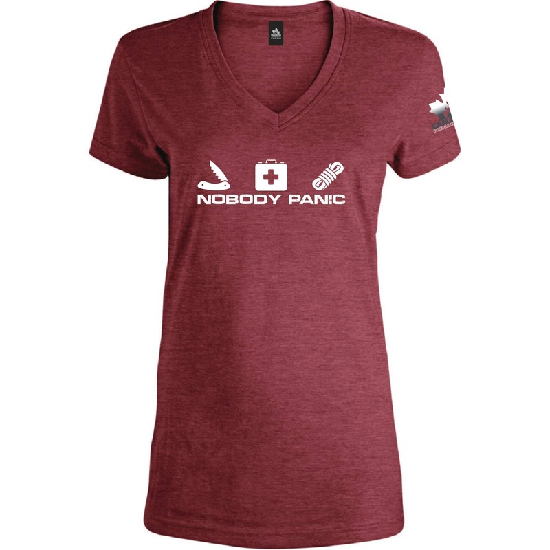Women's Nobody Panic V-Neck T-Shirt