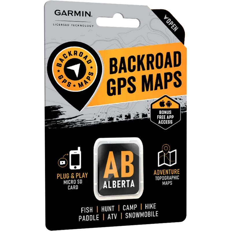 Alberta Backroad GPS Map (8GB SD Card) | Garmin Compatible Navigation
