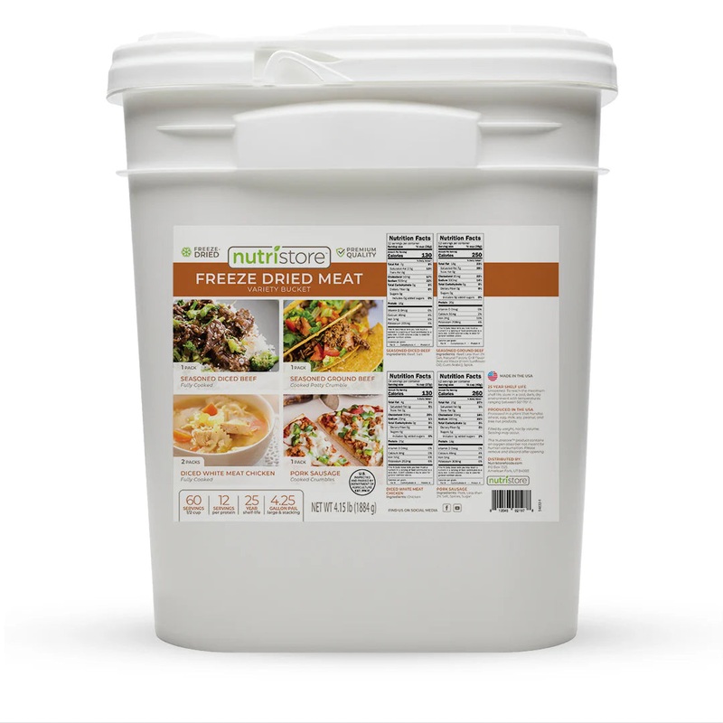 Freeze Dried Meat Variety Bucket | Nutristore