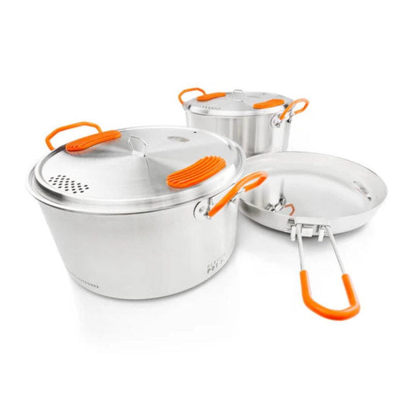 GSI Glacier Stainless Base Camper Cookware Set