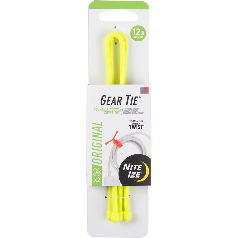 Nite-Ize Gear Tie Reusable Rubber Twist Tie (12 Inch x 2)