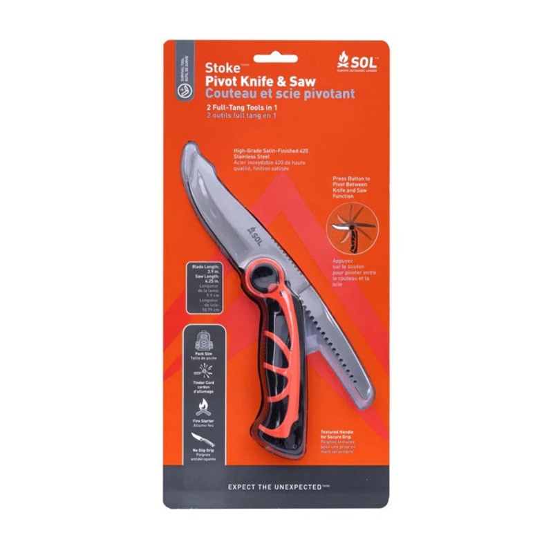 SOL Stoke Pivot 2-in-1 Knife & Saw