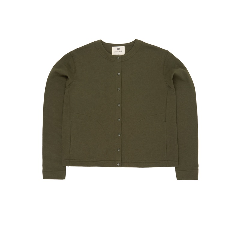 Snow Peak Women's Takibi Sweatshirt Cardigan - Olive
