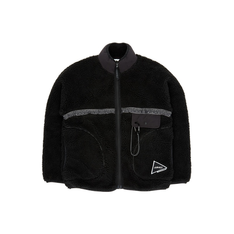 Gramicci x And Wander Women's JQ Tape Fleece Jacket - BLACK