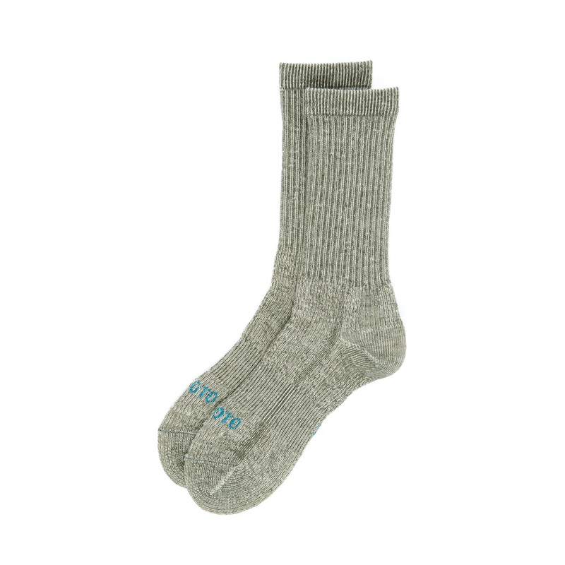 ROTOTO Organic Cotton Double Face Mini Crew Socks - Olive