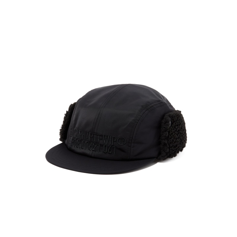 Carhartt WIP Olten Ear Guard Cap - Black / Black