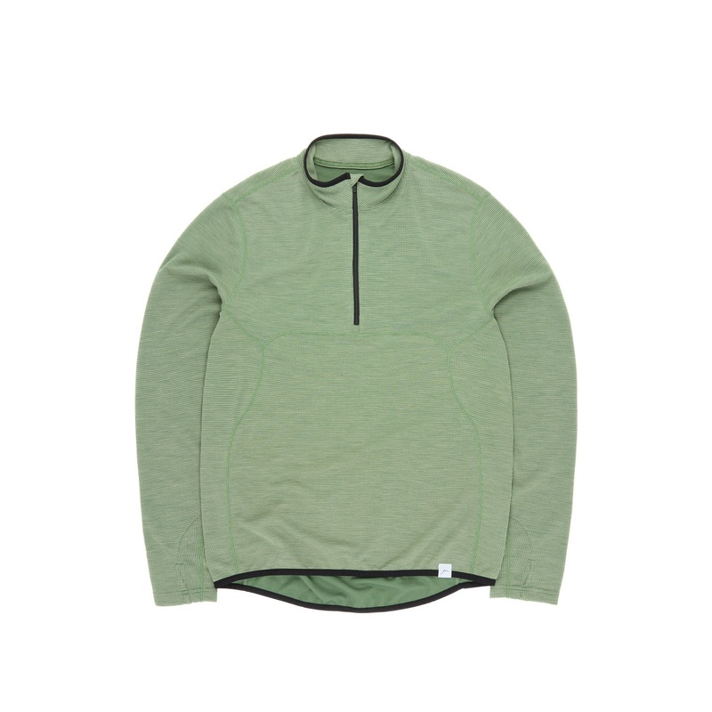 CAYL Men's Live Wool Mix Half Zip - Green