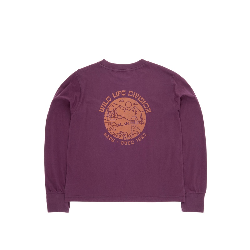 KAVU Women's Westray Long Sleeve Tee - Aubergine