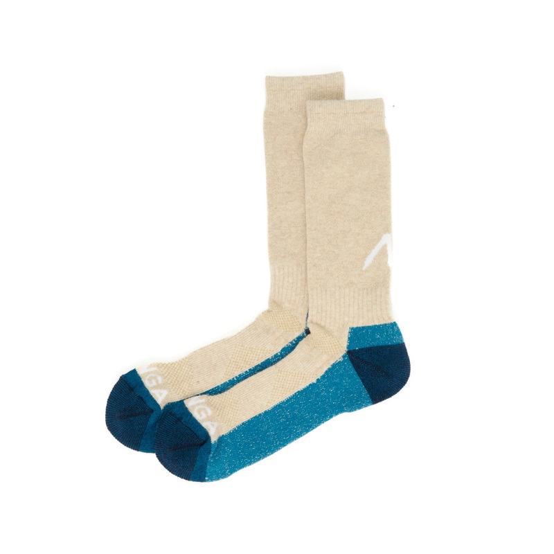 Nanga Wool Pile Compression Crew Socks - Beige