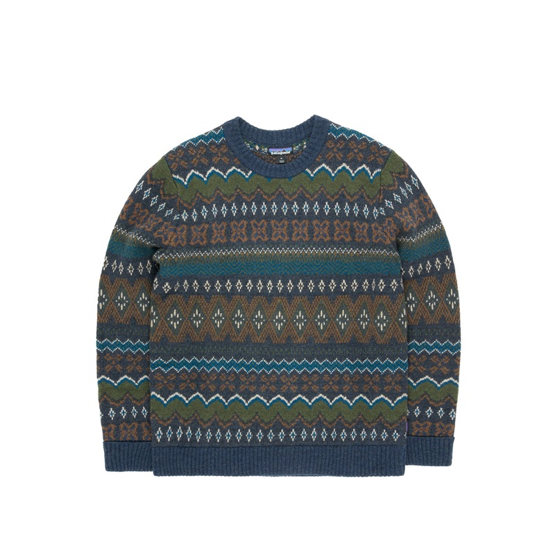 Patagonia Men's Recycled Wool-Blend Sweater - Helmsman: Smolder Blue