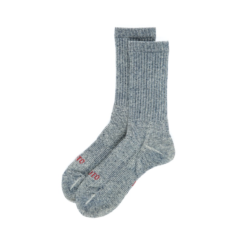 ROTOTO Double Face Organic Cotton Mini Crew Socks - Navy