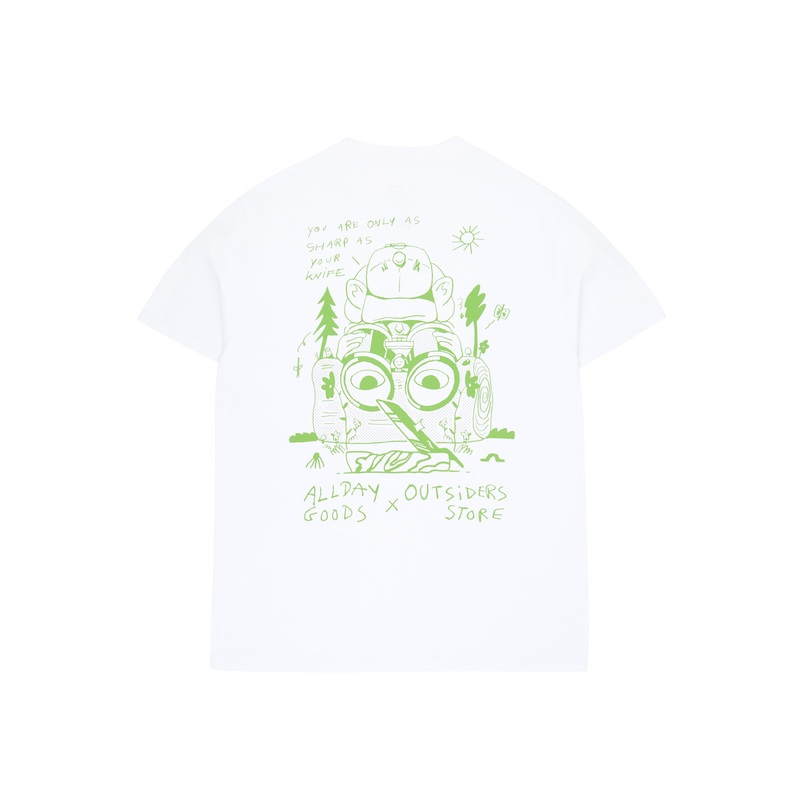 Allday Goods x Outsiders Store Outside Allday T-Shirt - White