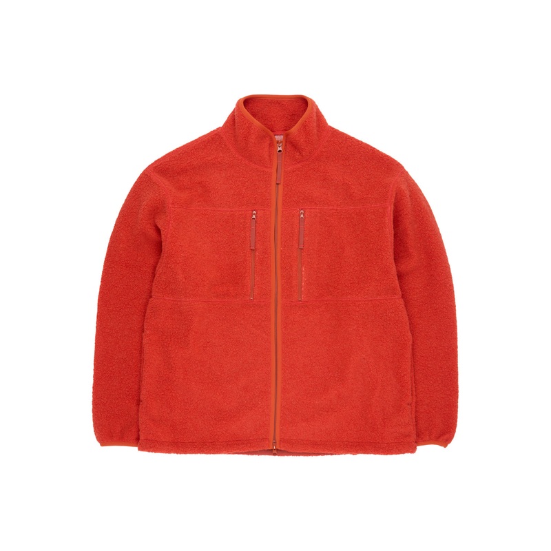 Pilgrim Surf + Supply Antonio Wool Zip Up - Orange