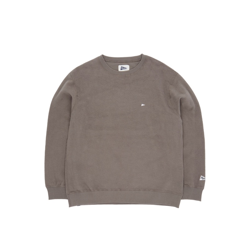 Pilgrim Surf + Supply Kagan Fleece Pennant Crew - Grey