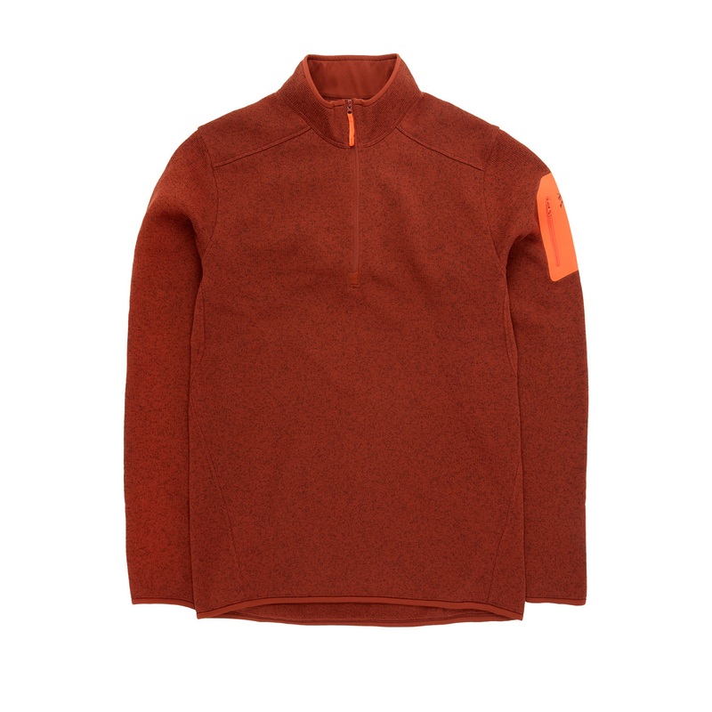 Arc'teryx Men's Covert Half Zip - Sequoia Heather / Solaris