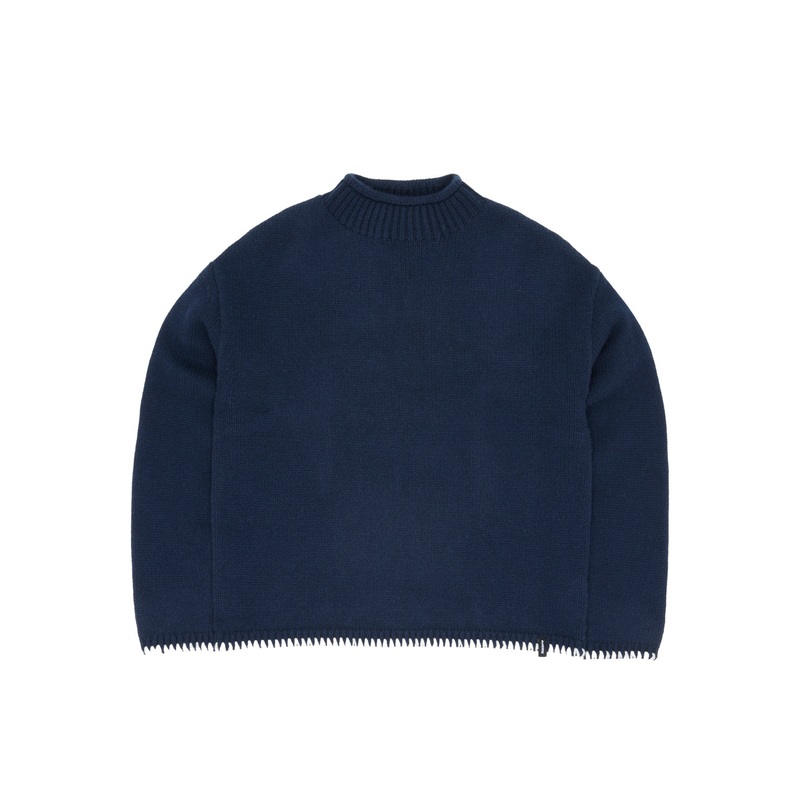 Finisterre Women's Blanket Stitch Taran Jumper - Navy