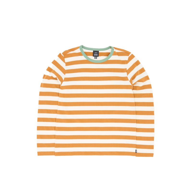 Finisterre Women's Eldon Stripe Long Sleeve Tee - Ecru / Dark Ochre