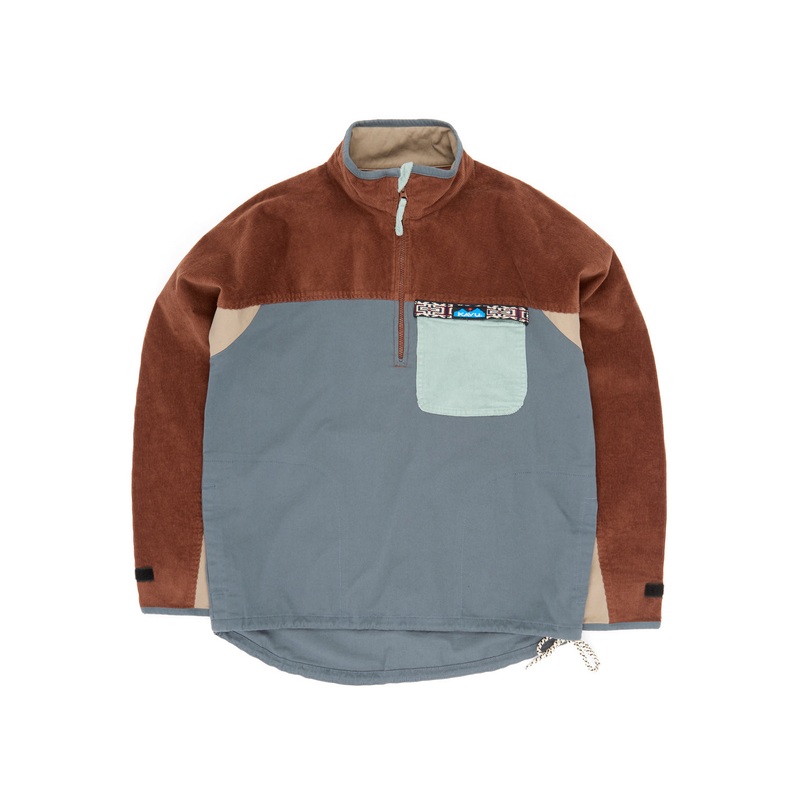 KAVU Men's Throwshirt Flex Half Zip Jacket - Colour Commotion