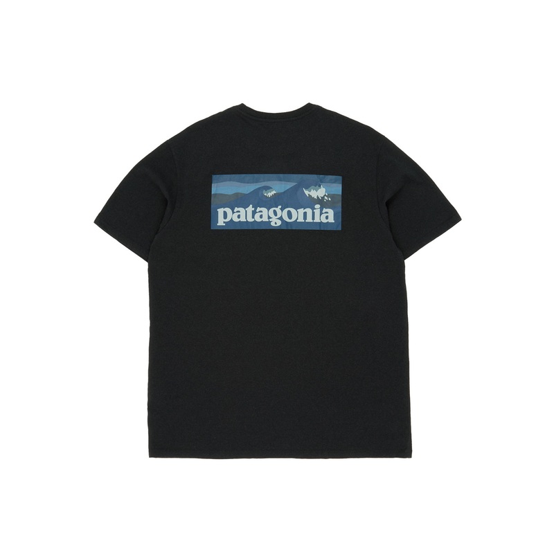 Patagonia Men's Boardshort Logo Pocket Responsibili-Tee - Ink Black