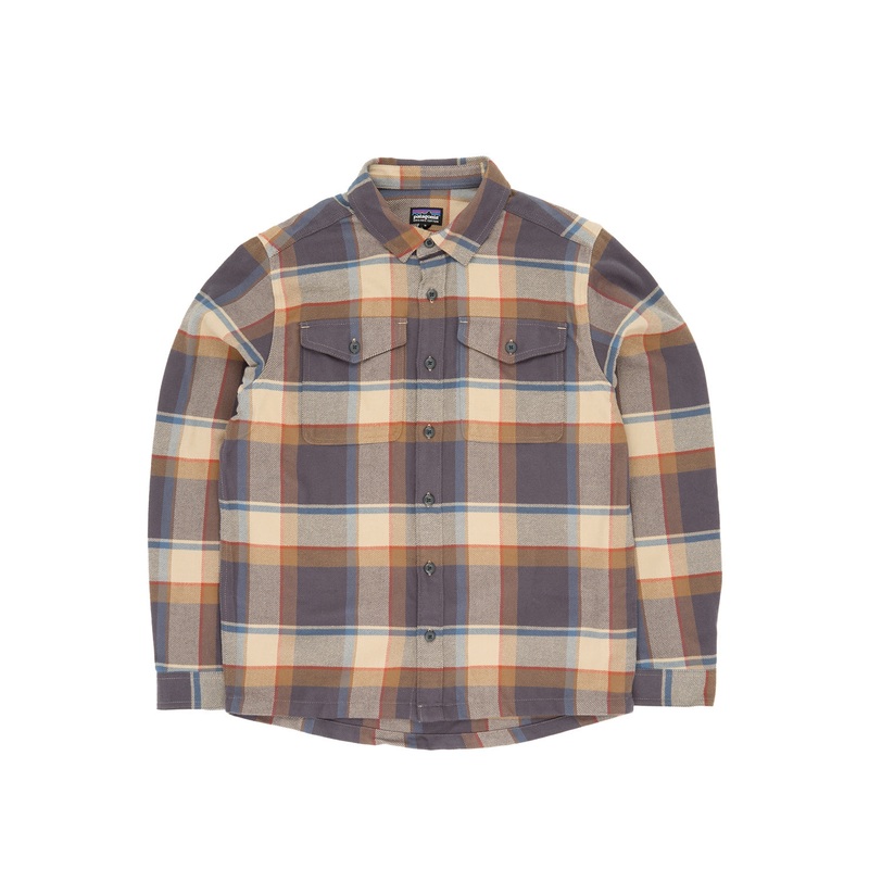 Patagonia Men's Fjord Flannel Shirt - Sunrise Ridge: Forge Grey