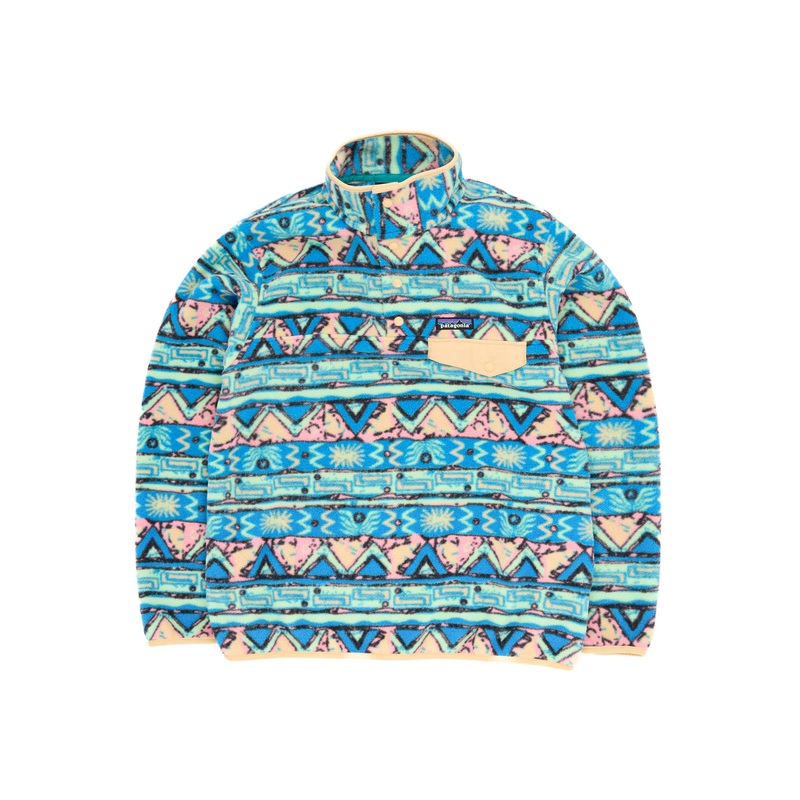 Patagonia Women's Lightweight Synchilla Snap-T Pullover - High Hopes Geo: Salamander Green