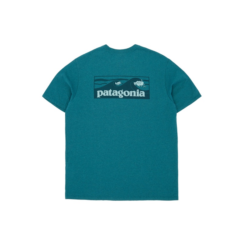 Patagonia Men's Boardshort Logo Pocket Responsibili-Tee - Wetland Blue