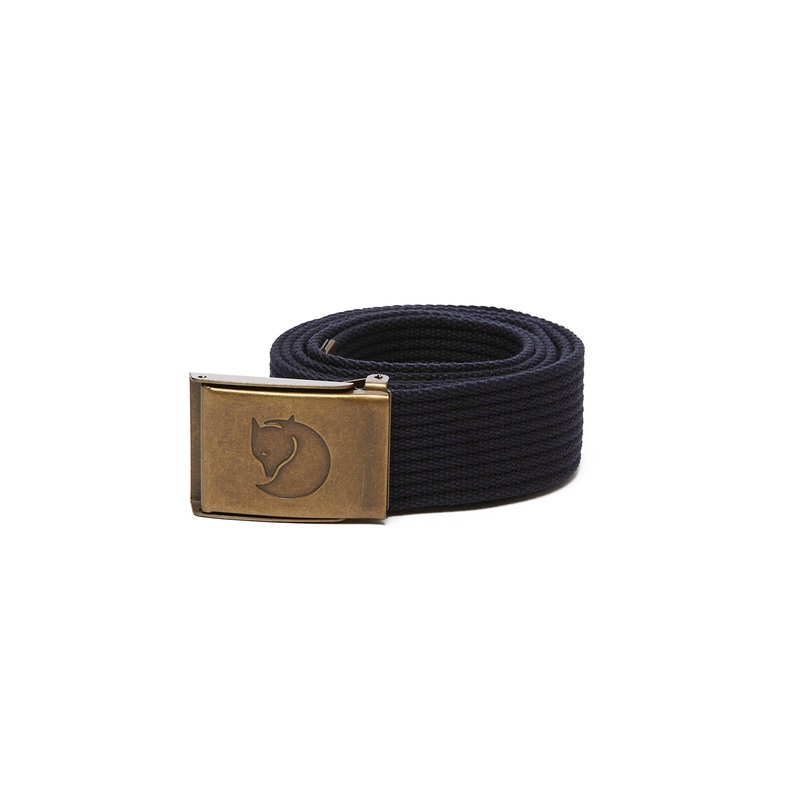 Fjllrven Canvas Brass 4cm Belt - Dark Navy