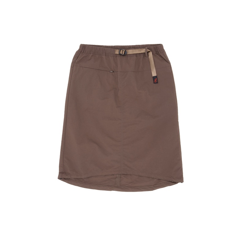 Gramicci Women's Nylon Packable Midi Skirt - Deep Brown