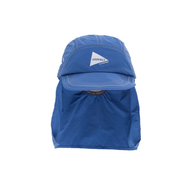 Gramicci x And Wander Brushed Nylon Sunshade Cap - Blue