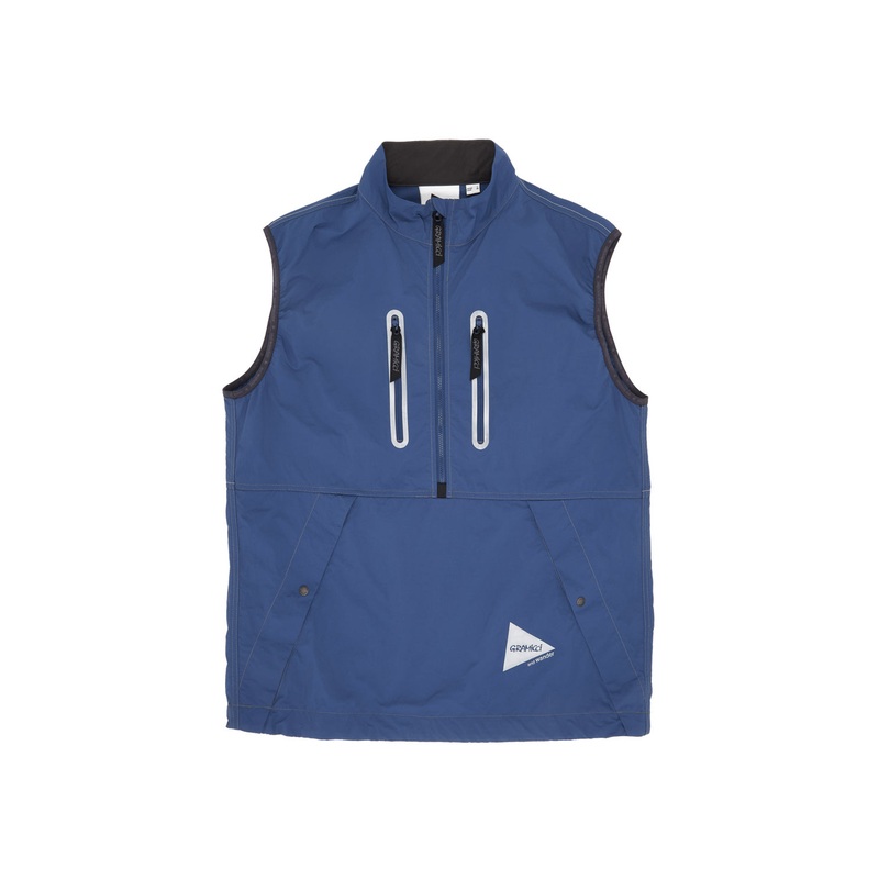 Gramicci x And Wander Men's Brushed Nylon Vest - Blue