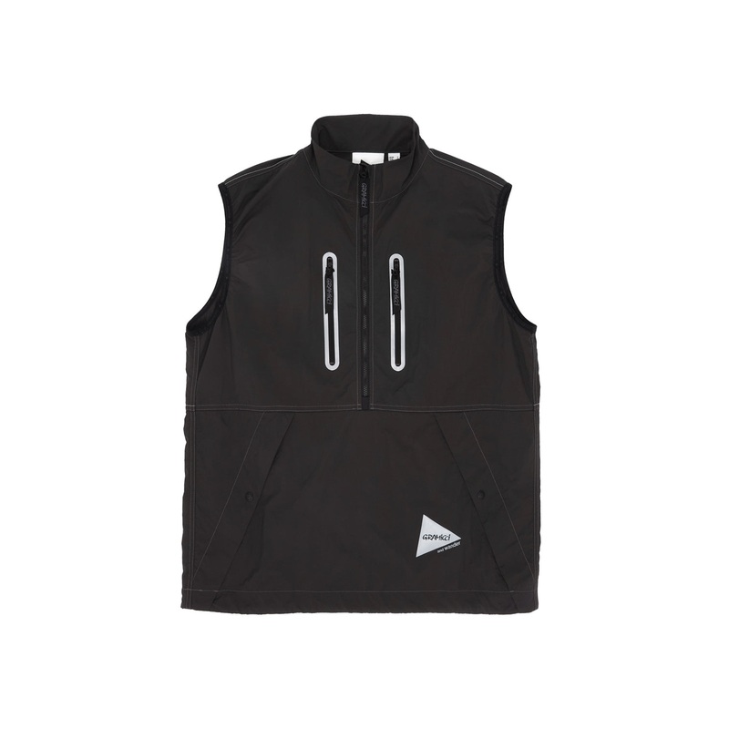 Gramicci x And Wander Men's Brushed Nylon Vest - Charcoal