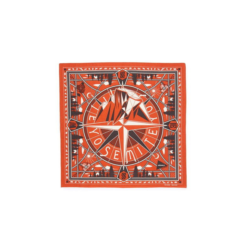 Gramicci x And Wander Yosemite Graphic Bandana - Red
