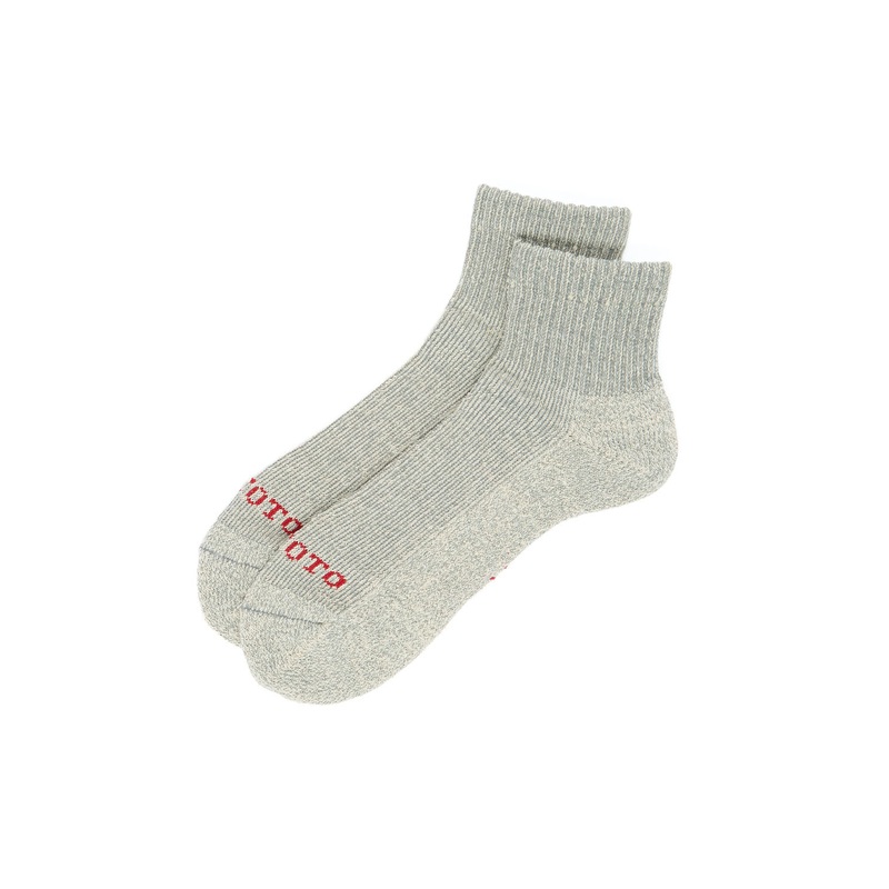 ROTOTO Hemp / Organic Cotton Pile Ankle Socks - Grey