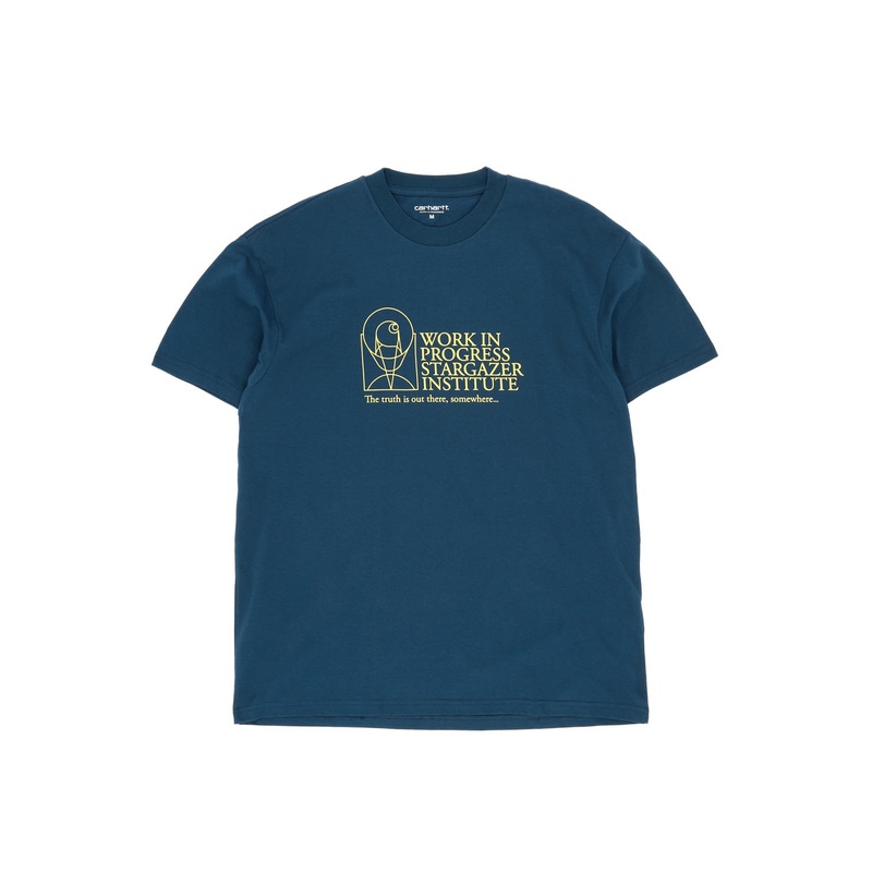 Carhartt WIP Stargazer T-Shirt - Dusky Blue / Yellow