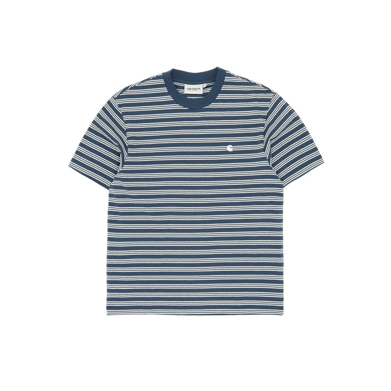 Carhartt WIP Women's Sydney T-Shirt - Sydney Stripe / Dusky Blue