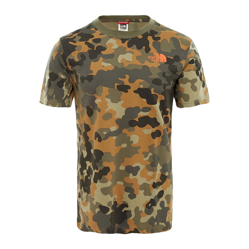 The North Face Red Box Men's T-Shirt - Taupe Green Camo