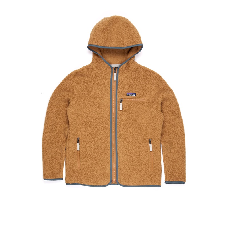 Patagonia Retro Pile Women's Hoodie - Nest Brown w/Nouveau Green