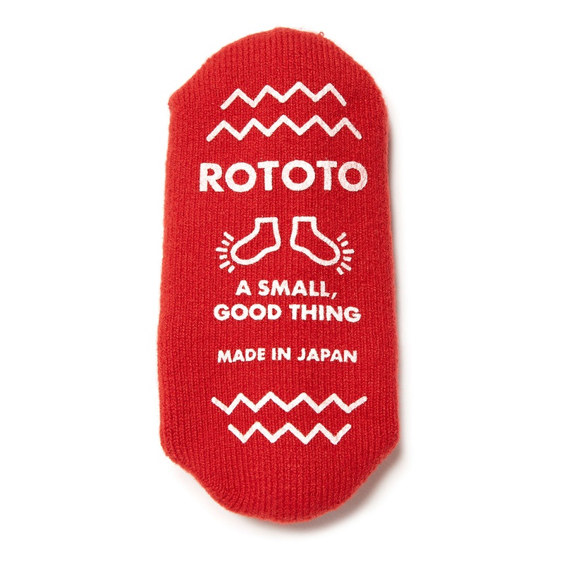 ROTOTO Pile Sock Slippers - Brick Red