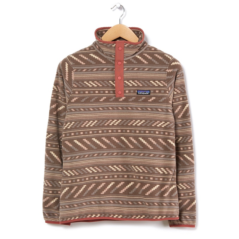 Patagonia Micro D Women's Snap-T Pullover - Bergy Bits/Furry Taupe