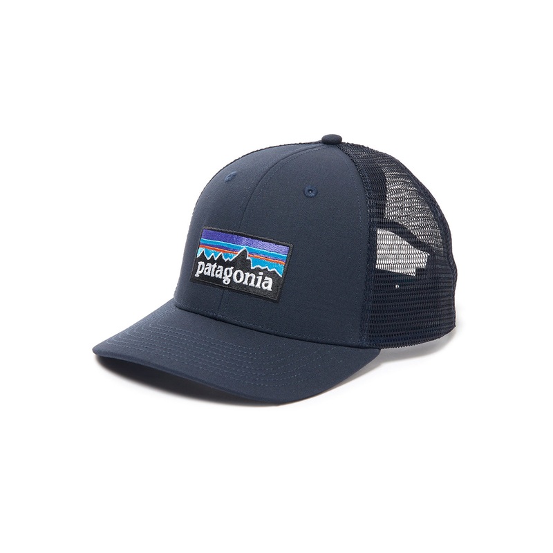 Patagonia P-6 Logo Trucker Hat - Navy Blue