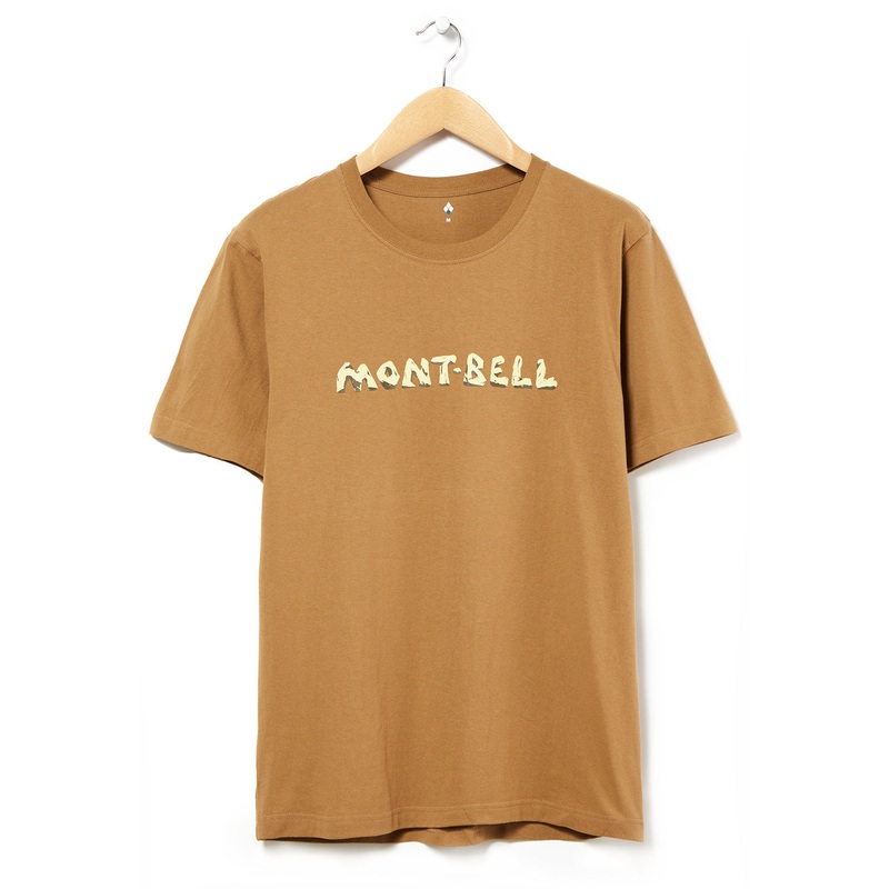 Montbell Pear Skin Cotton mont-bell Iwa Logo T-Shirt - Brown
