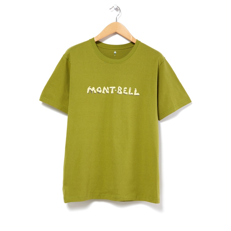 Montbell Pear Skin Cotton mont-bell Iwa Logo T-Shirt - Light Thyme