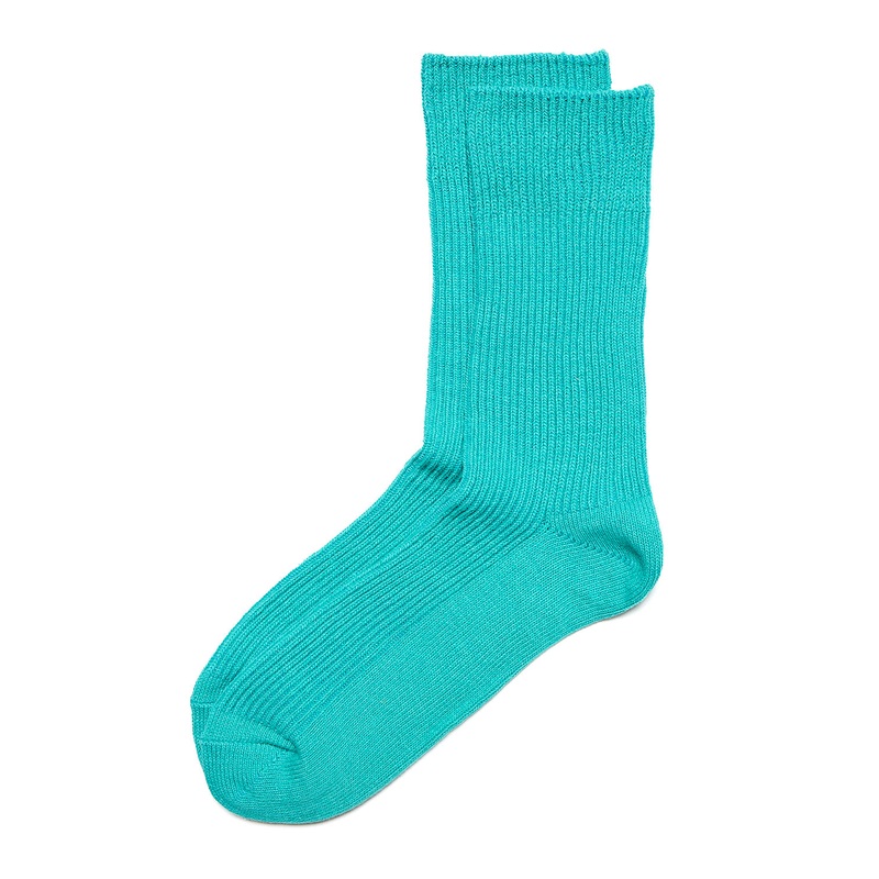ROTOTO Recycled Cotton Ribbed Crew Socks - Light Green