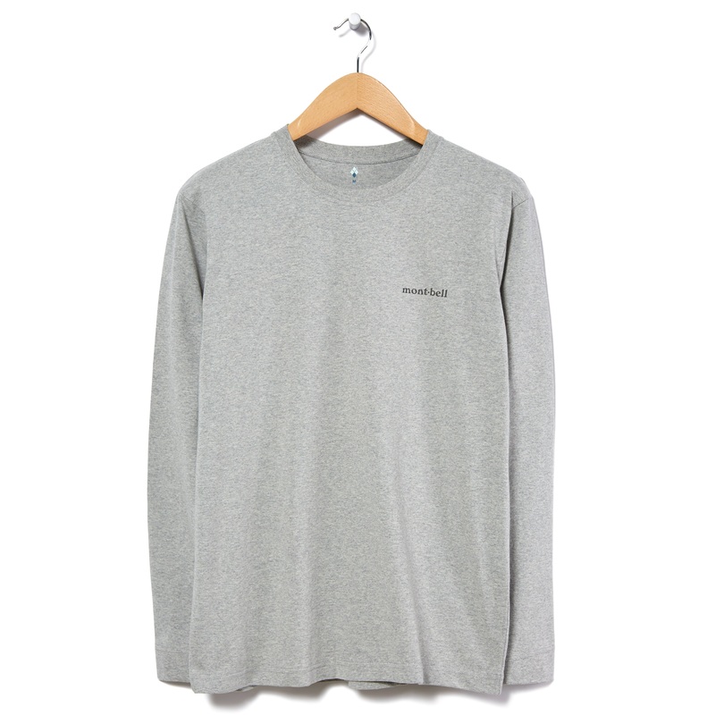 Montbell Pear Skin Cotton Long Sleeved T-Shirt - Heather Grey