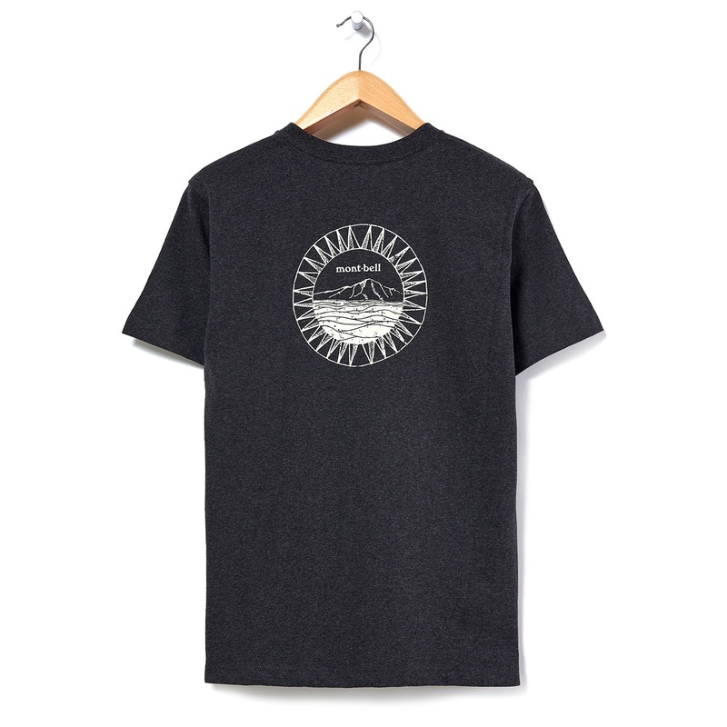 Montbell Pear Skin Cotton Shimayama T-Shirt - Dark Charcoal